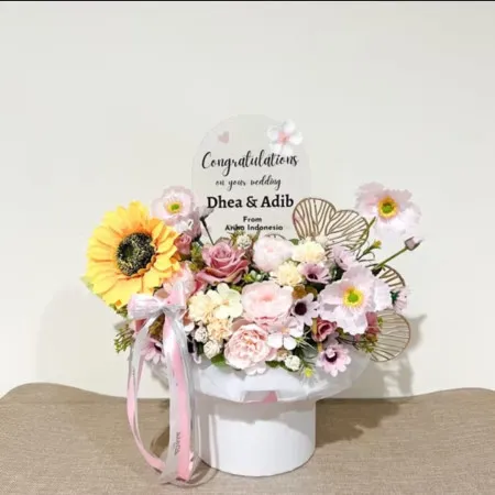 Bloom Box Akrilik Ucapan Wedding Sabang