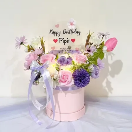 Bloom Box Akrilik Ucapan Ulang Tahun Sabang